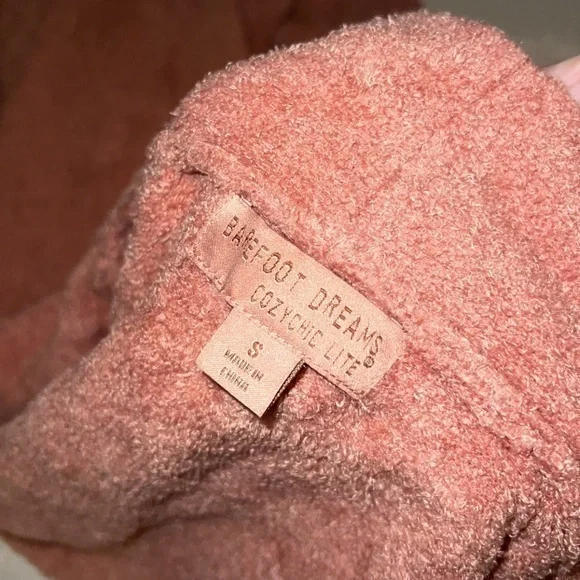 Barefoot Dreams CozyChic Lite Orange Open Front Cardigan Small - Picture 5 of 11